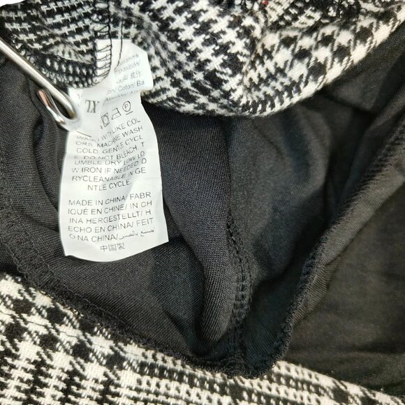Black White Plaid Gingham Mini Skirt Size XL - Picture 4 of 4